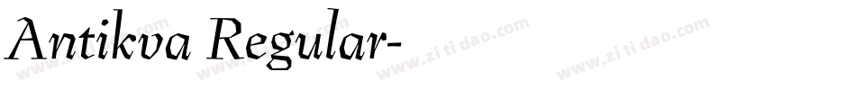 Antikva Regular字体转换